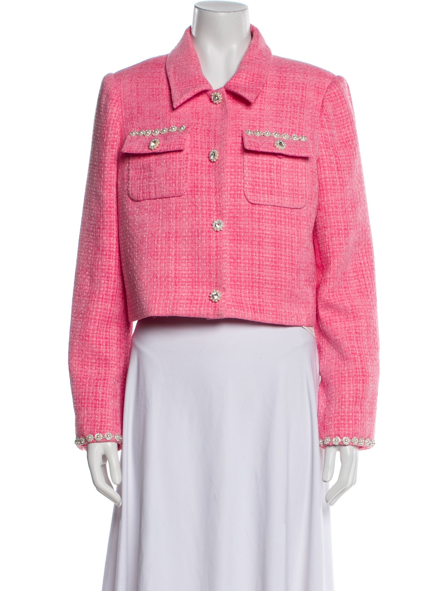 Self-Portrait Tweed Pattern Blazer