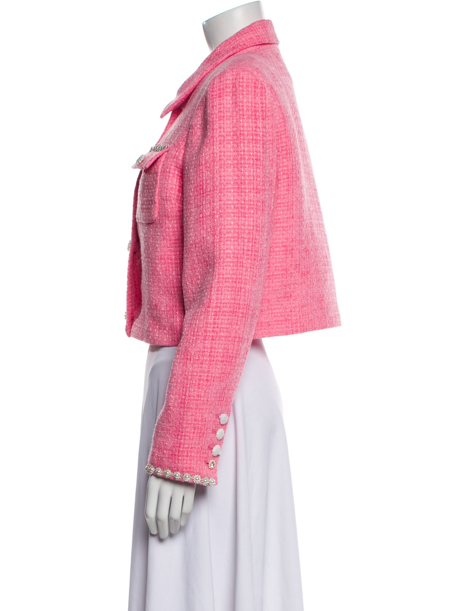 Self-Portrait Tweed Pattern Blazer