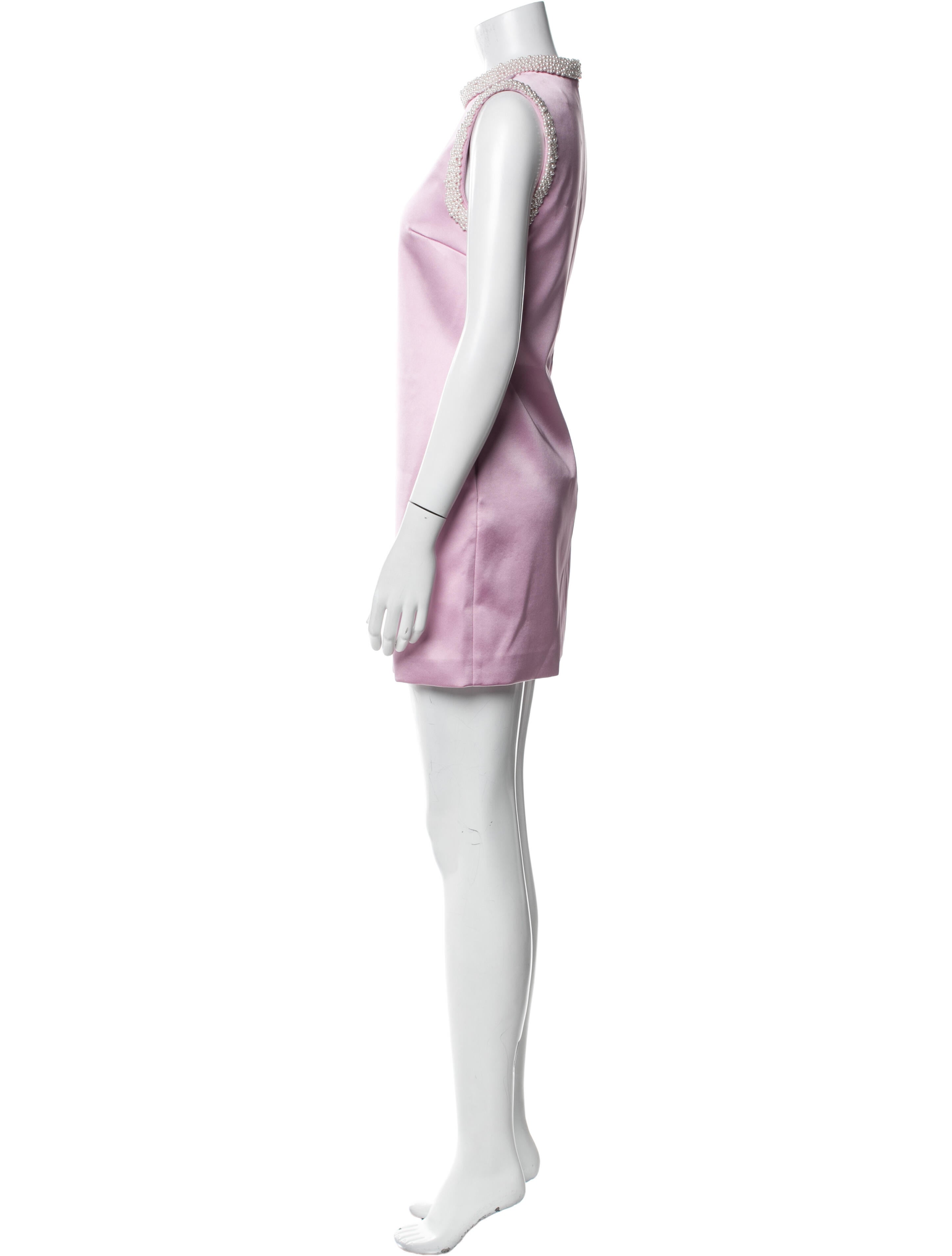 Self-Portrait Mock Neck Mini Dress