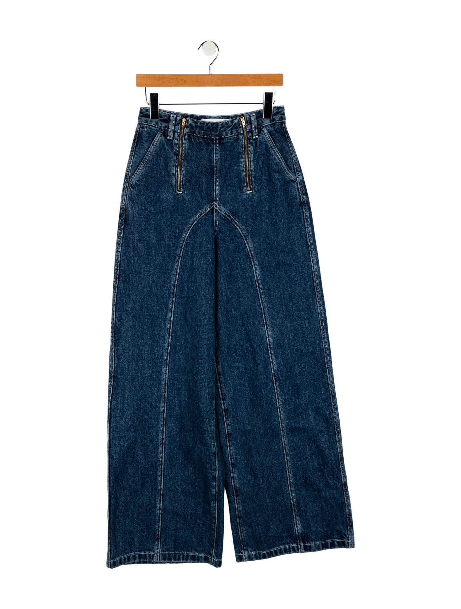 Self-Portrait High-Rise Wide Leg Jeans