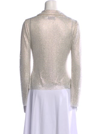 Self-Portrait Long Sleeve Button-Up Top