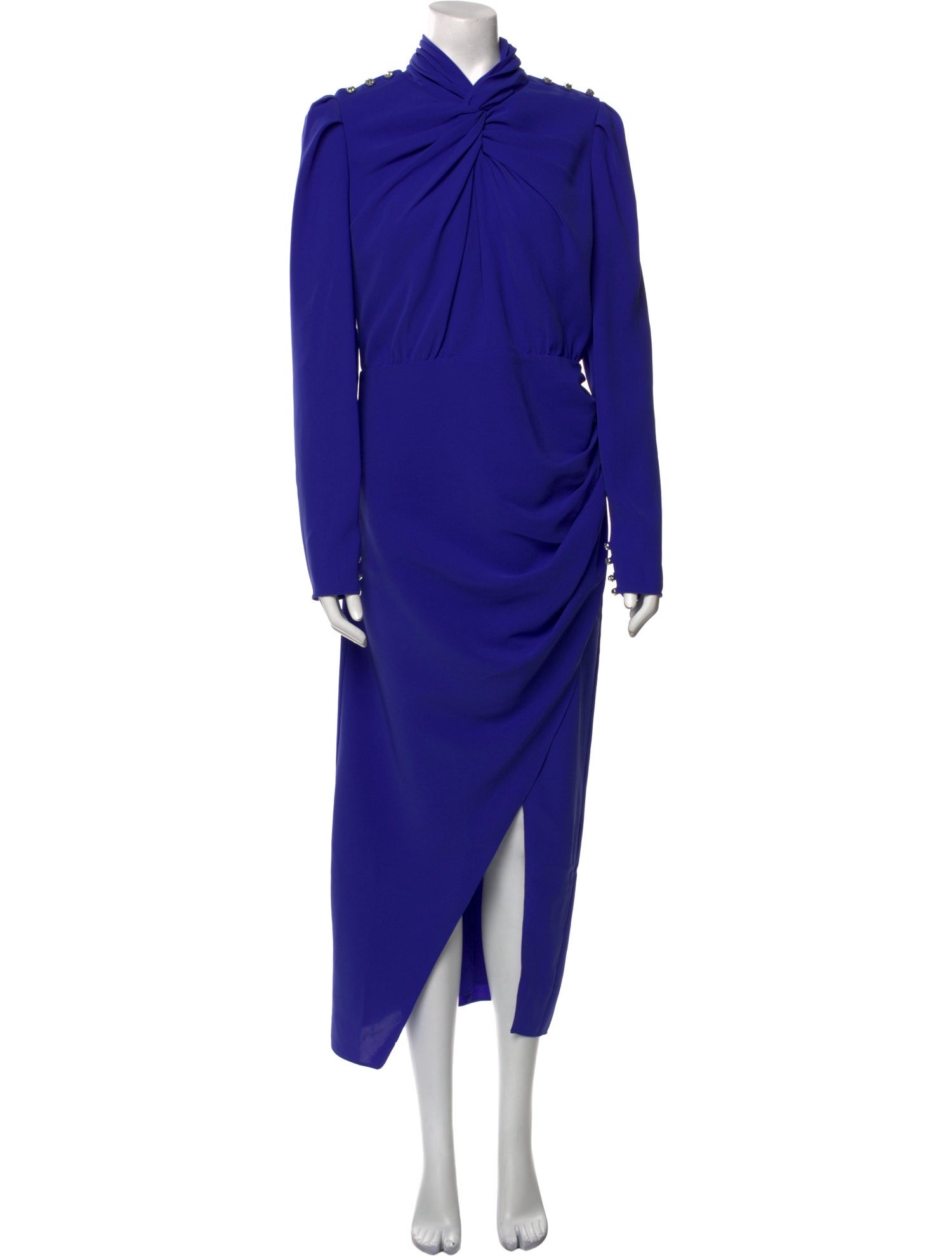 Self-Portrait Mock Neck Long Dress