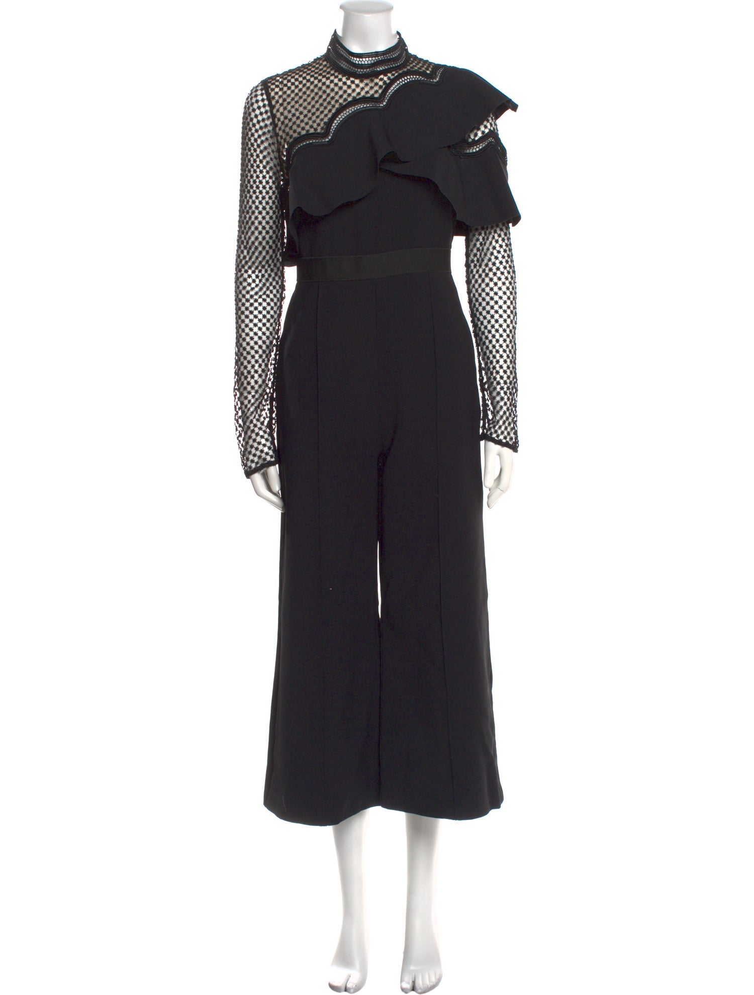 Self-Portrait Mock Neck Jumpsuit