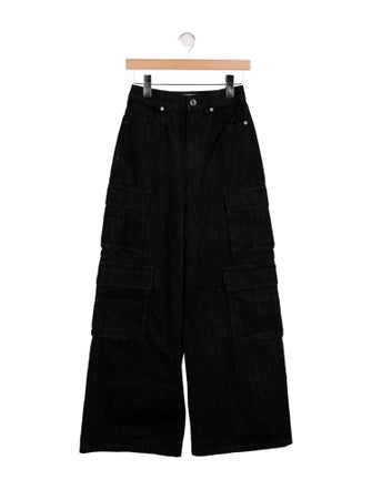 Self-Portrait High-Rise Wide Leg Jeans