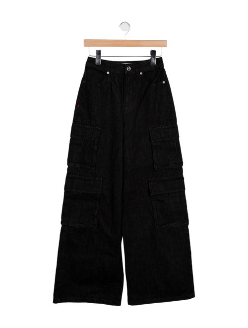 Self-Portrait High-Rise Wide Leg Jeans