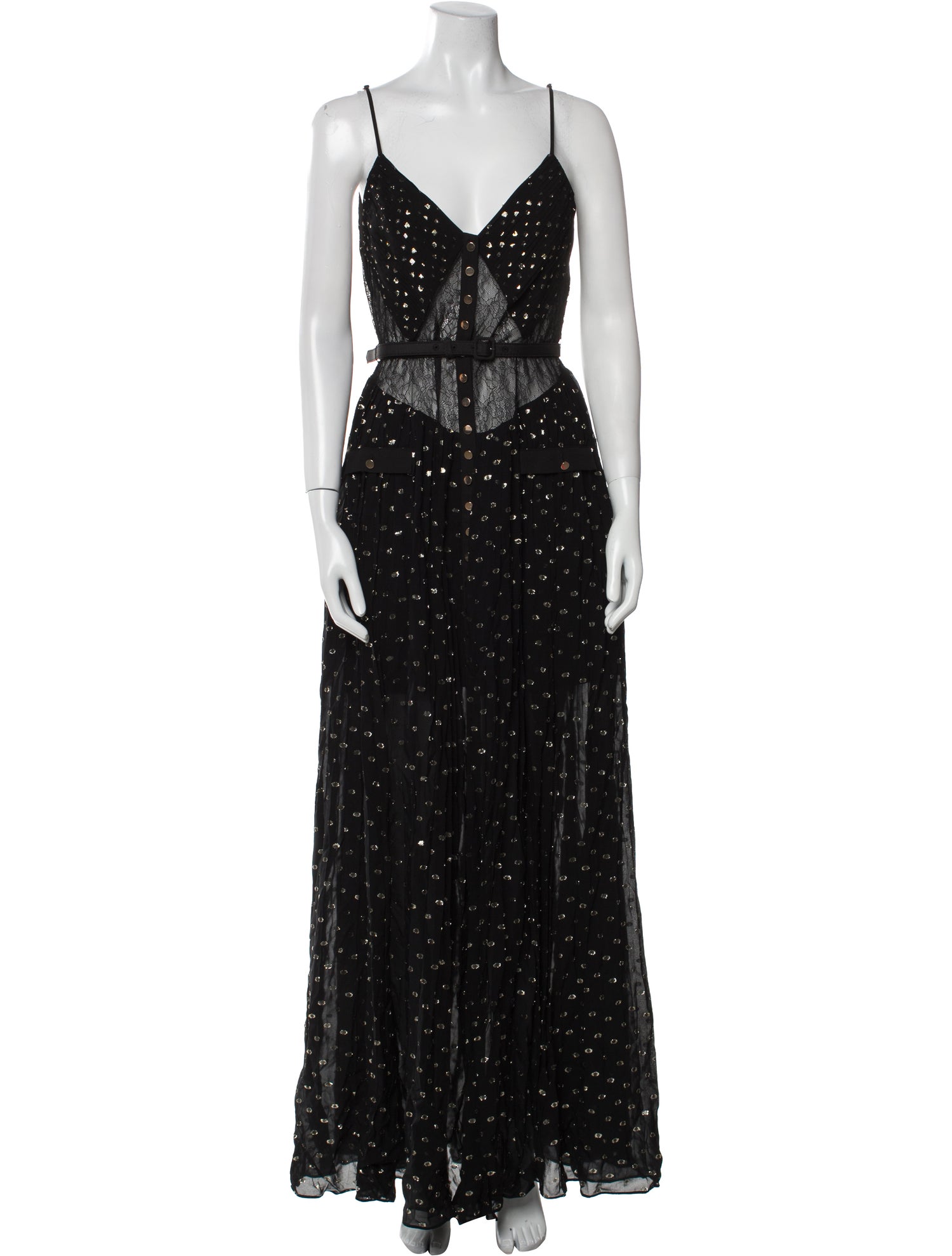 Self-Portrait Polka Dot Print Long Dress