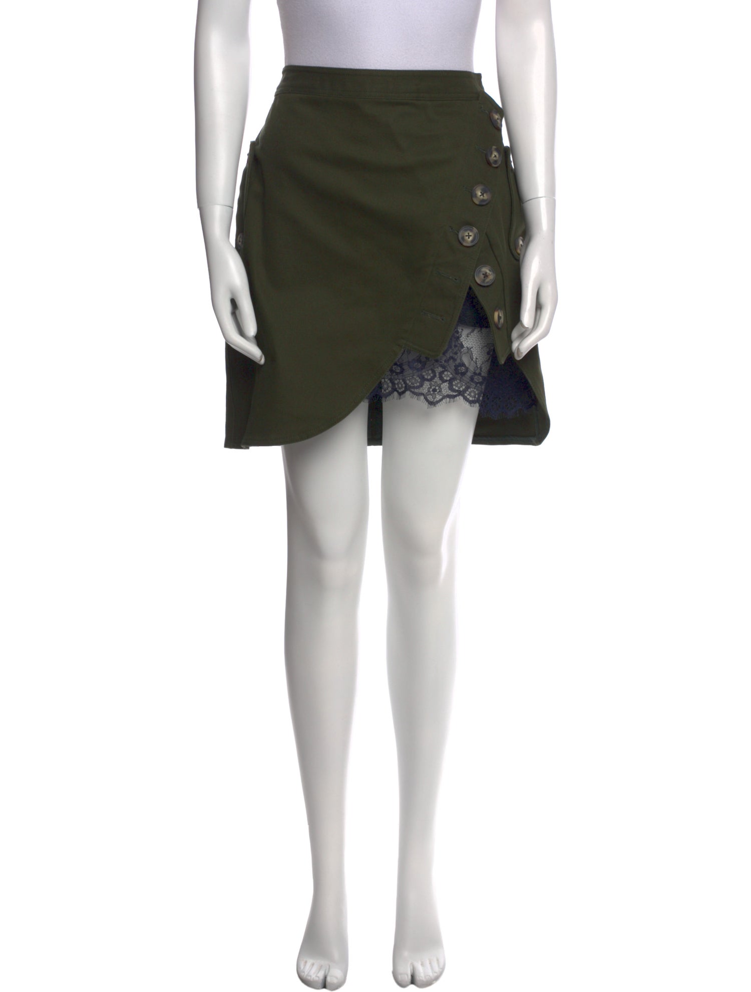 Self-Portrait Lace Trim Embellishment Mini Skirt