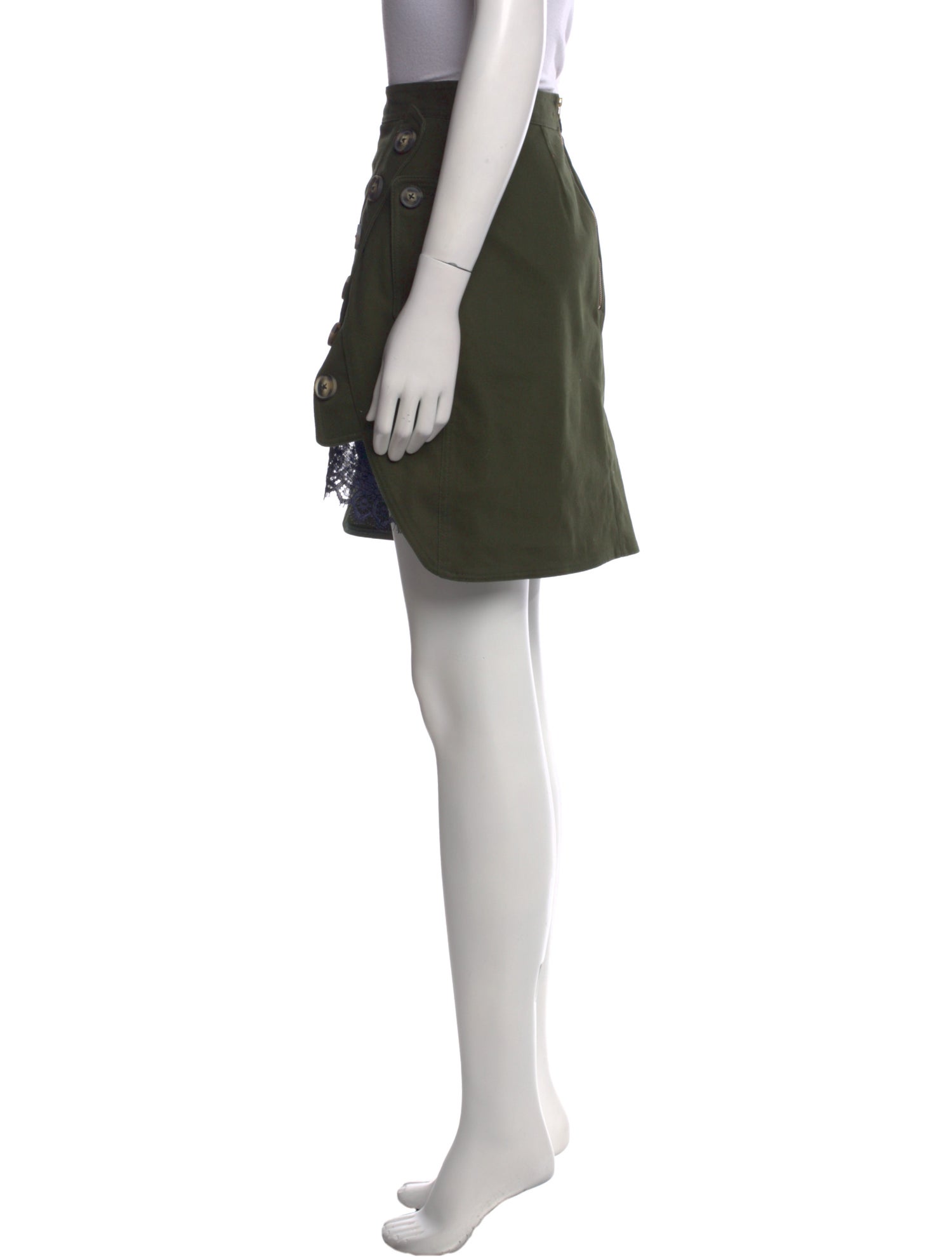 Self-Portrait Lace Trim Embellishment Mini Skirt