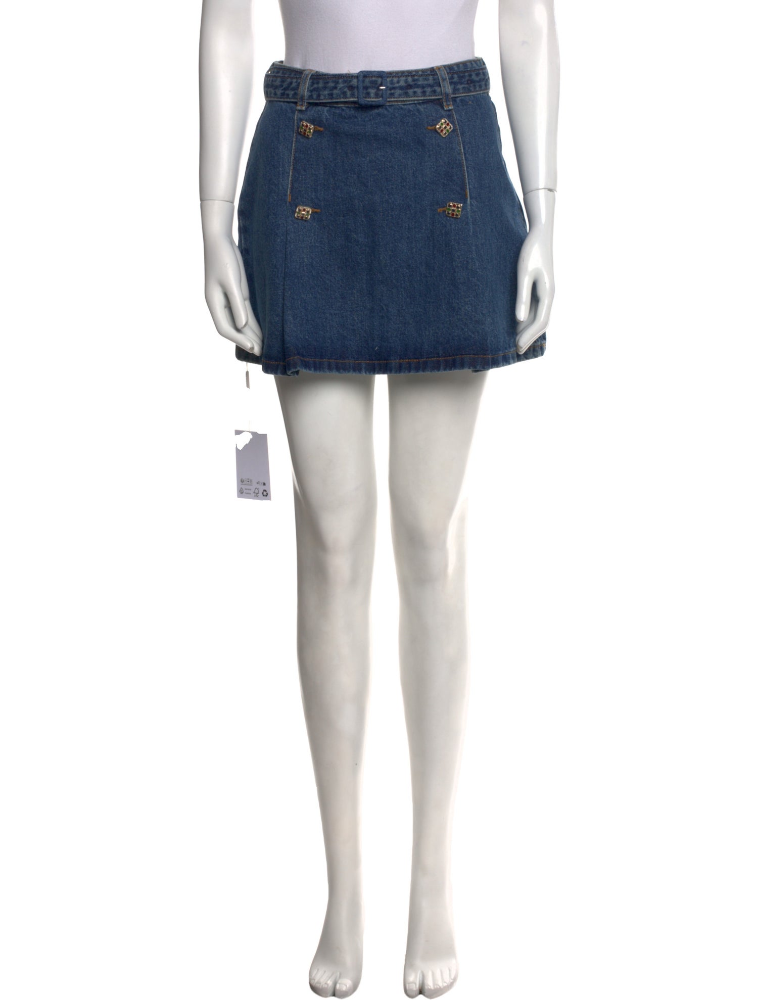 Self-Portrait Crystal Embellishments Mini Skirt w/ Tags