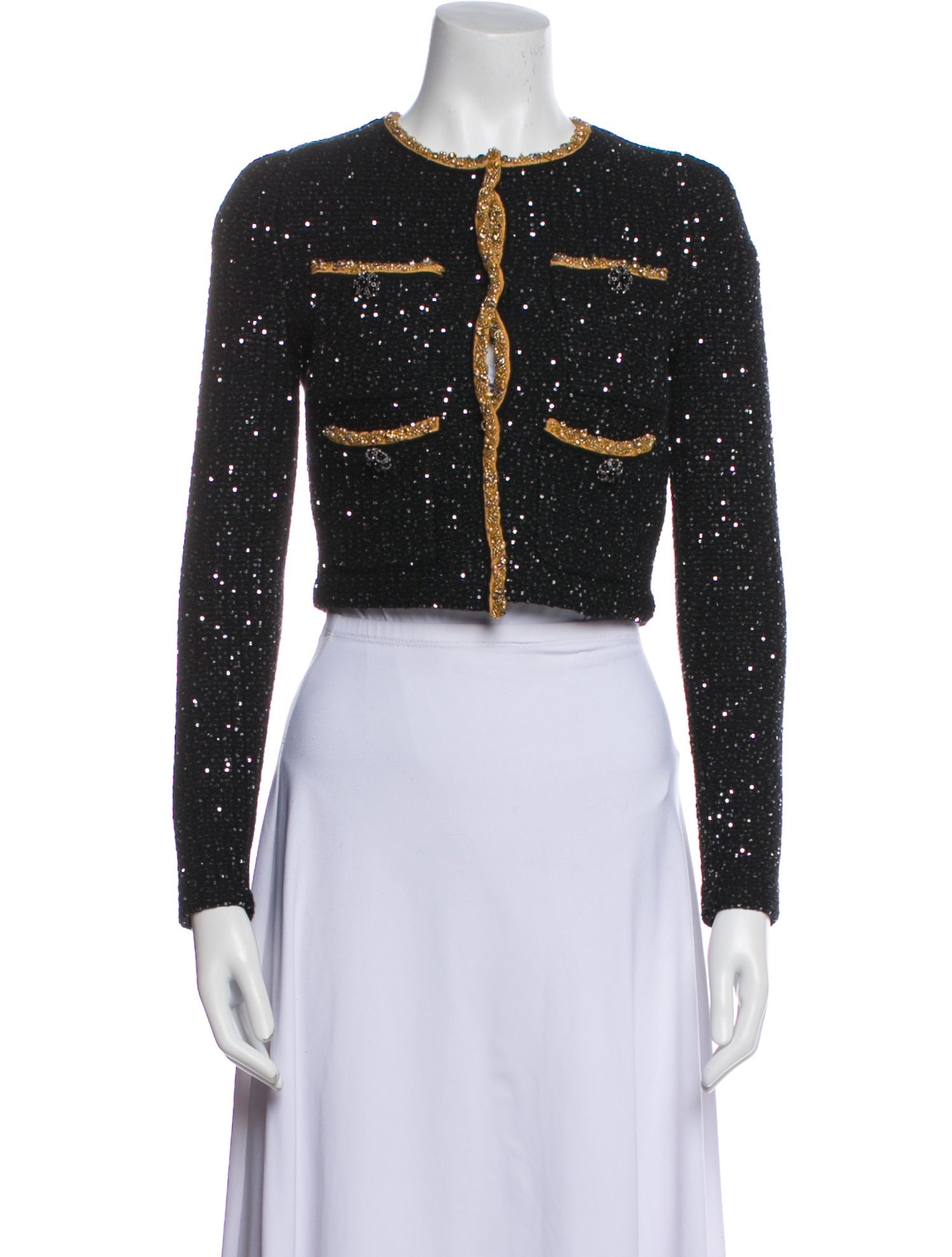 Self-Portrait Patterned Evening Jacket