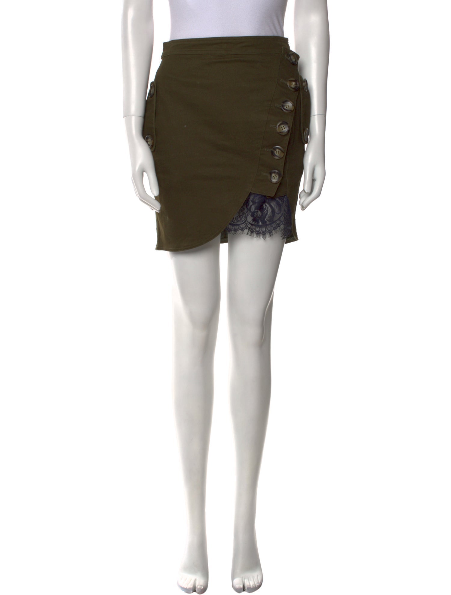 Self-Portrait Lace Trim Embellishment Mini Skirt