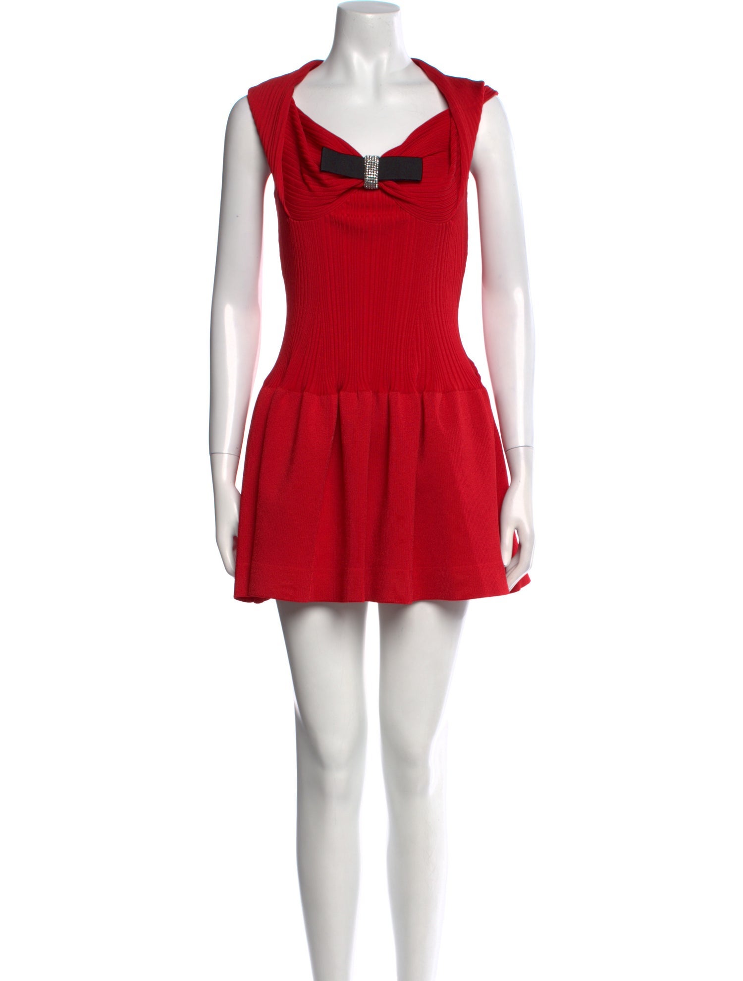 Self-Portrait V-Neck Mini Dress