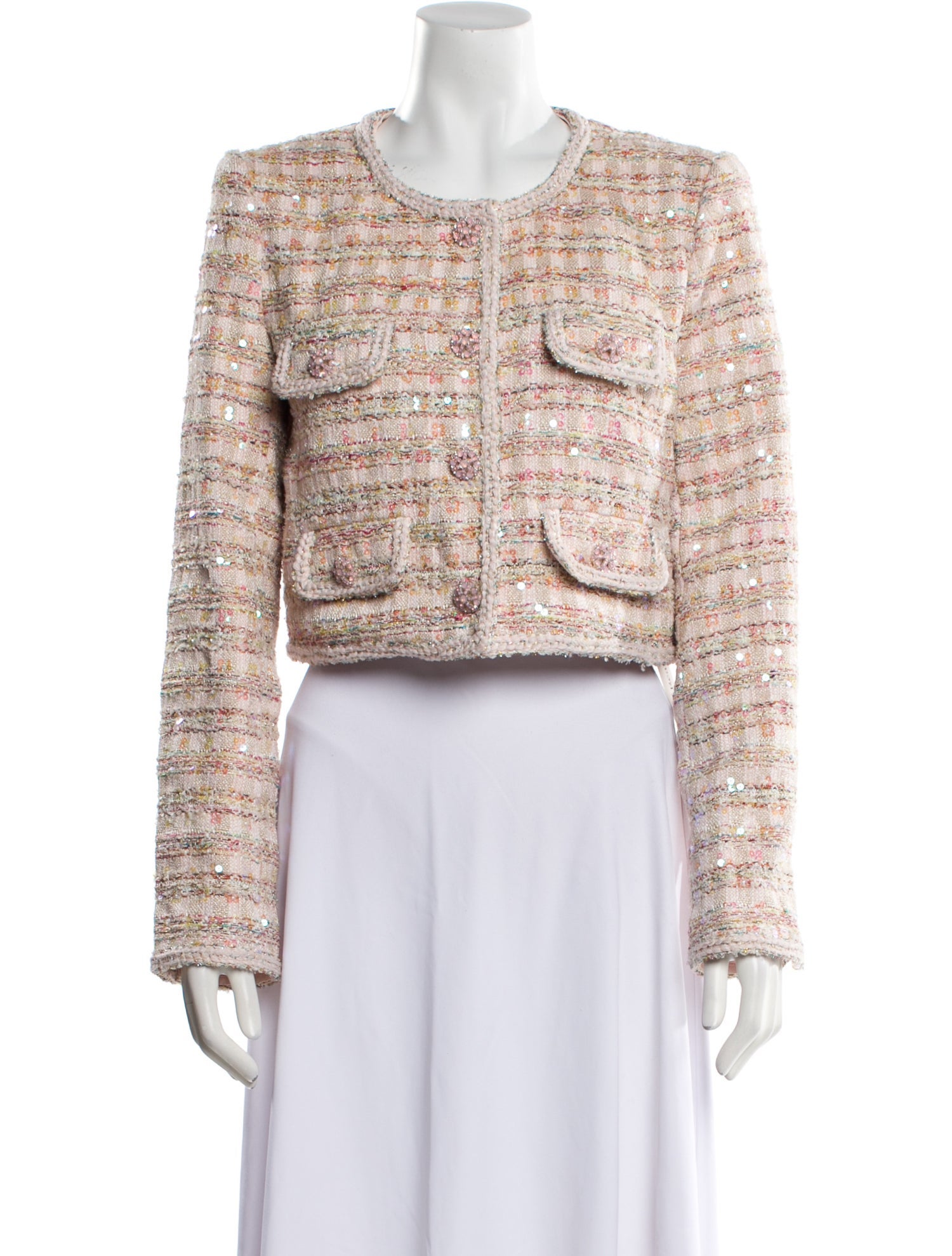 Self-Portrait Tweed Pattern Evening Jacket