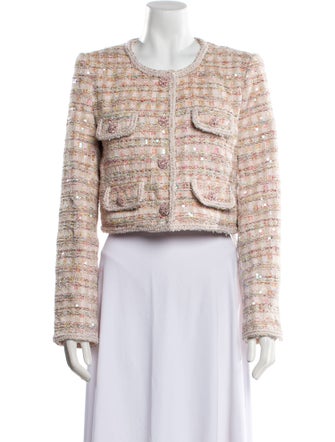 Self-Portrait Tweed Pattern Evening Jacket