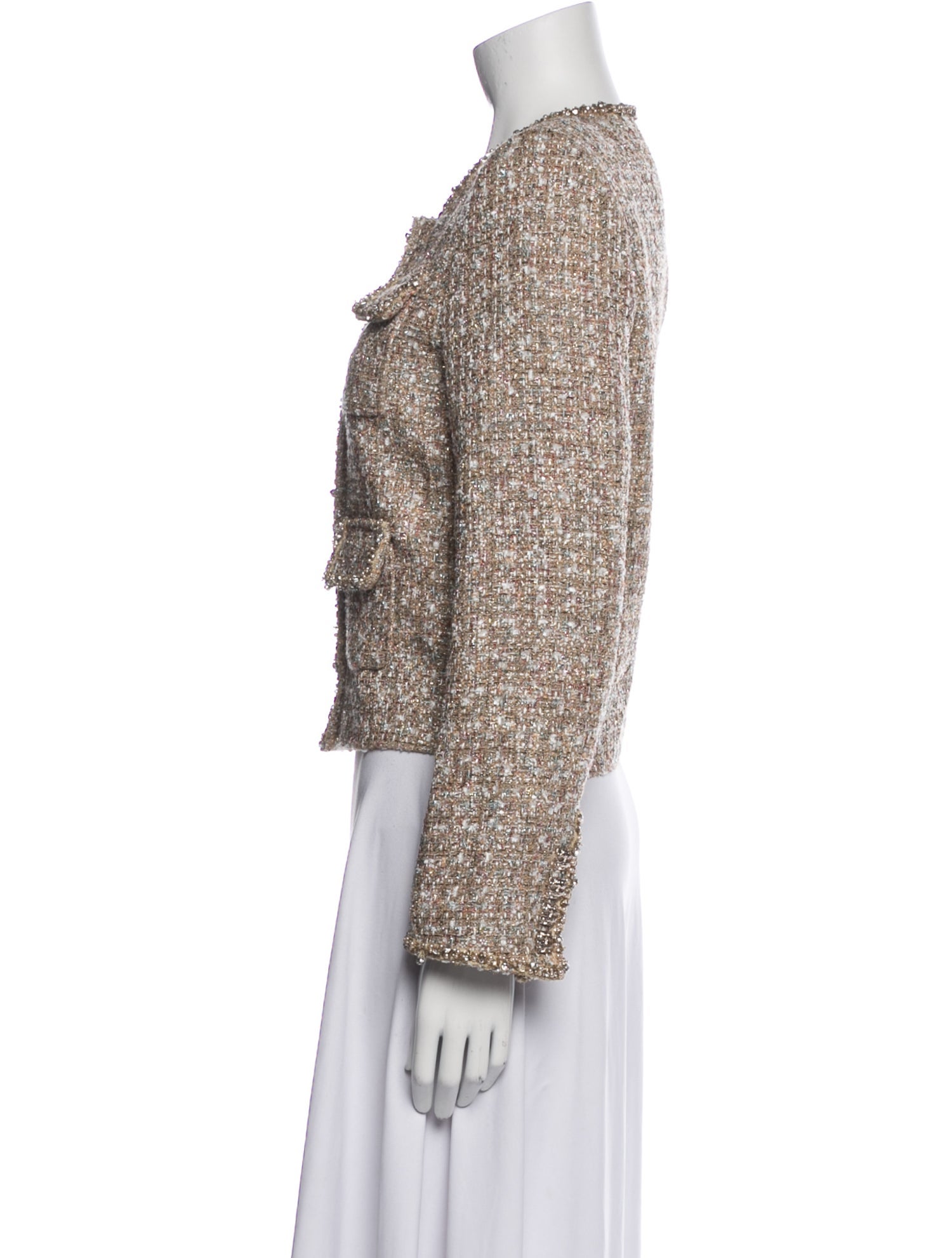 Self-Portrait Tweed Tweed Pattern Jacket