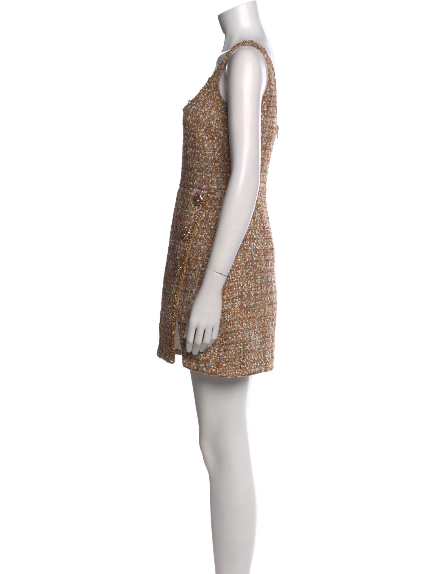 Self-Portrait Tweed Pattern Mini Dress