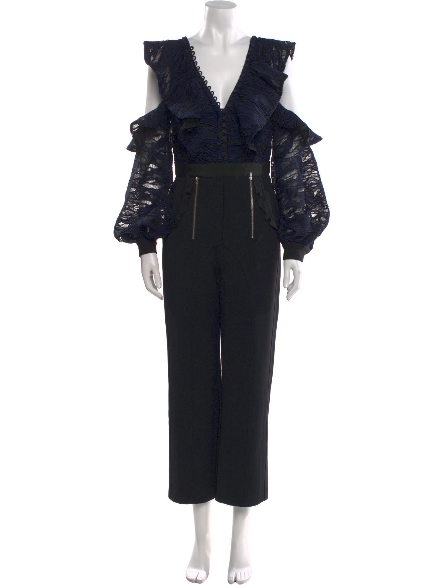 Self-Portrait V-Neck Jumpsuit w/ Tags