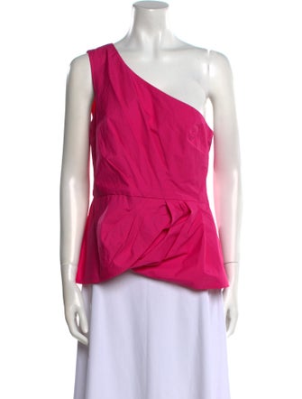 Self-Portrait One-Shoulder Sleeveless Top