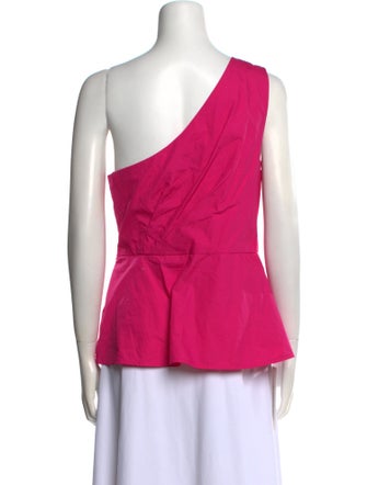 Self-Portrait One-Shoulder Sleeveless Top