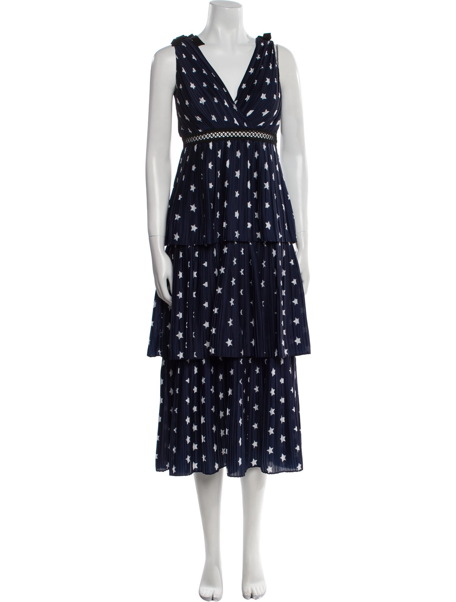 Self-Portrait Polka Dot Print Long Dress