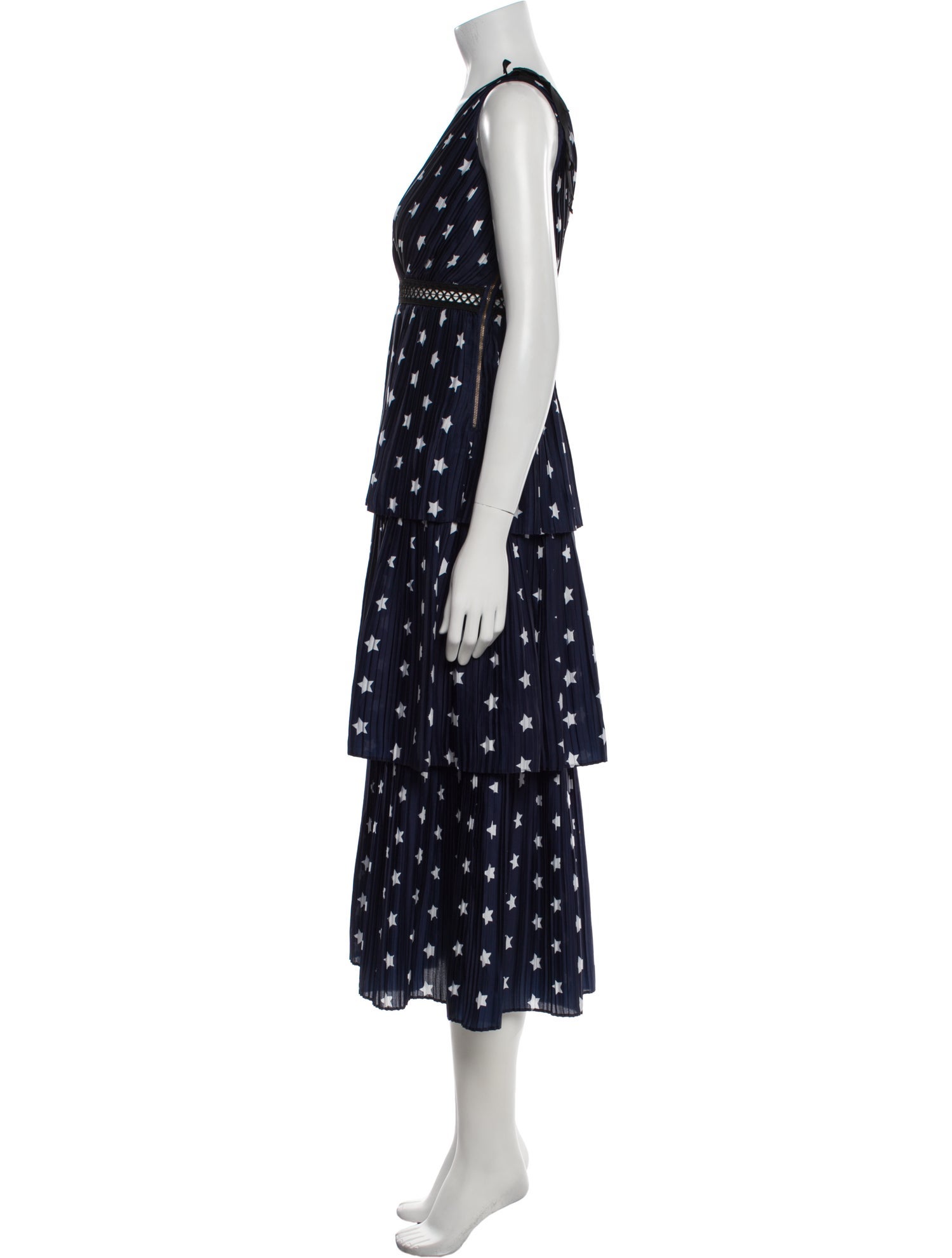 Self-Portrait Polka Dot Print Long Dress