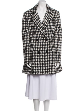 Self-Portrait Houndstooth Print Peacoat