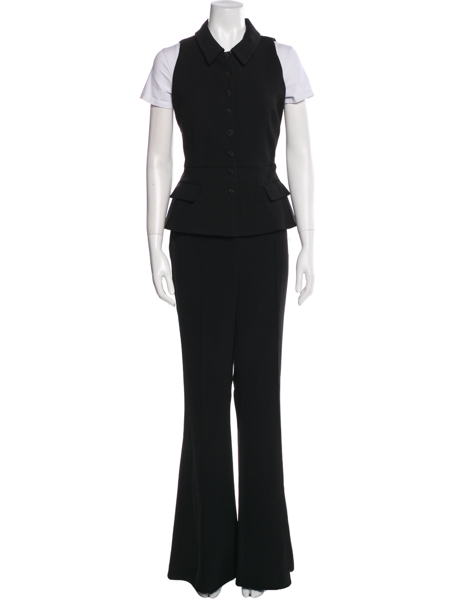 Self-Portrait Crystal Embellishments Pant Set