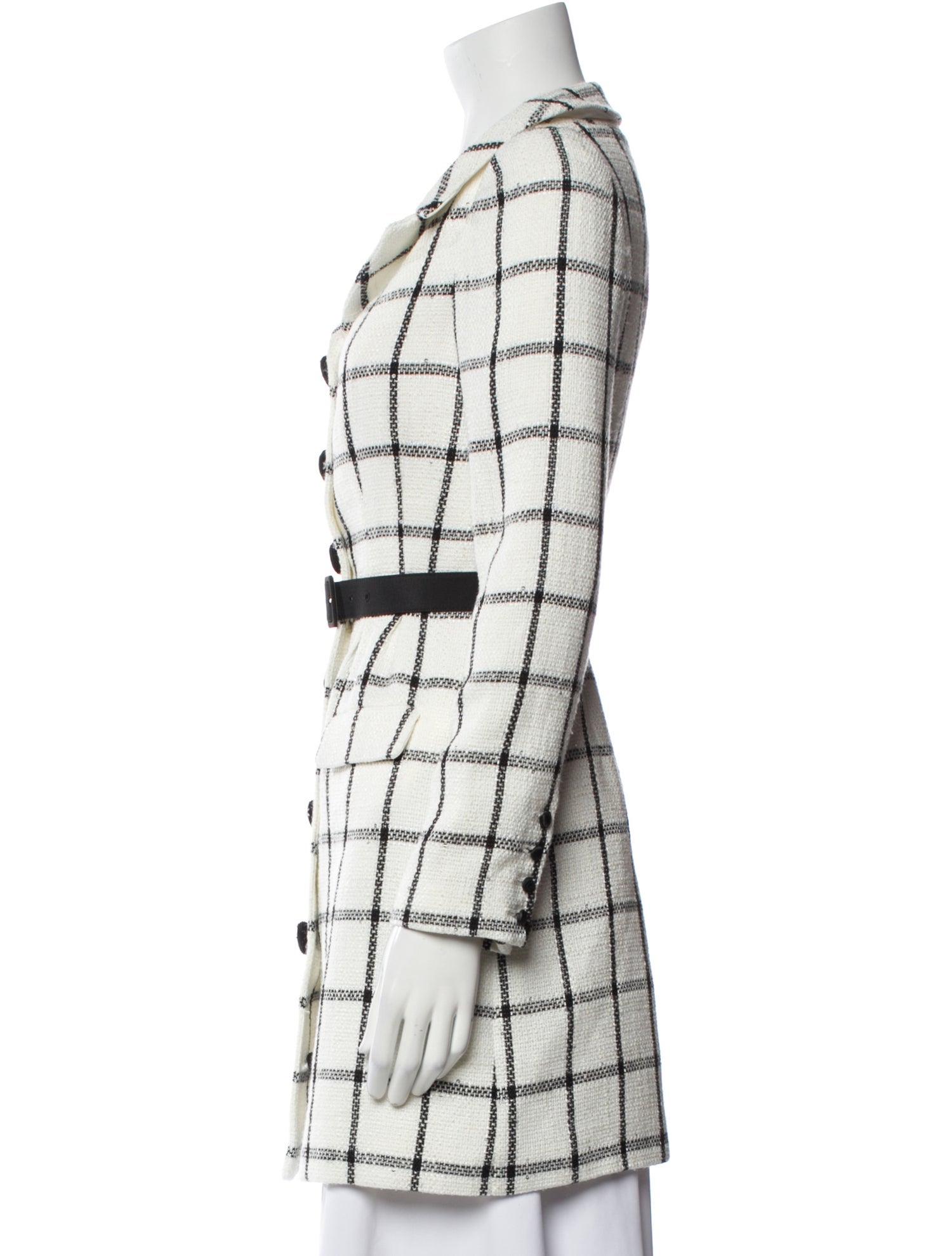 Self-Portrait Plaid Print Coat