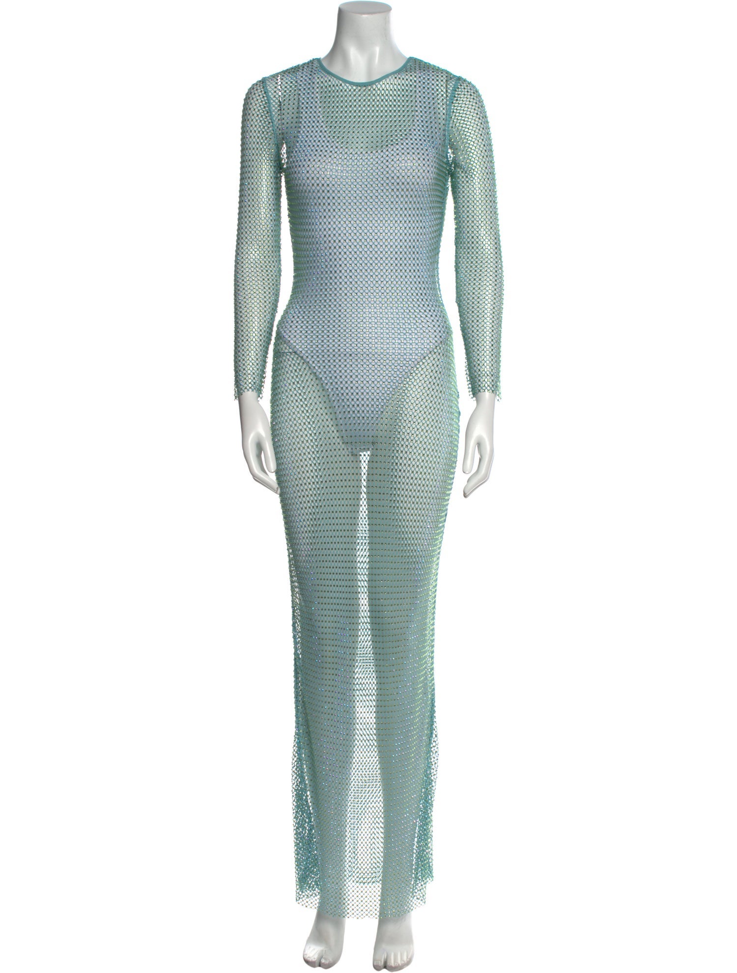 Self-Portrait Crew Neck Long Dress