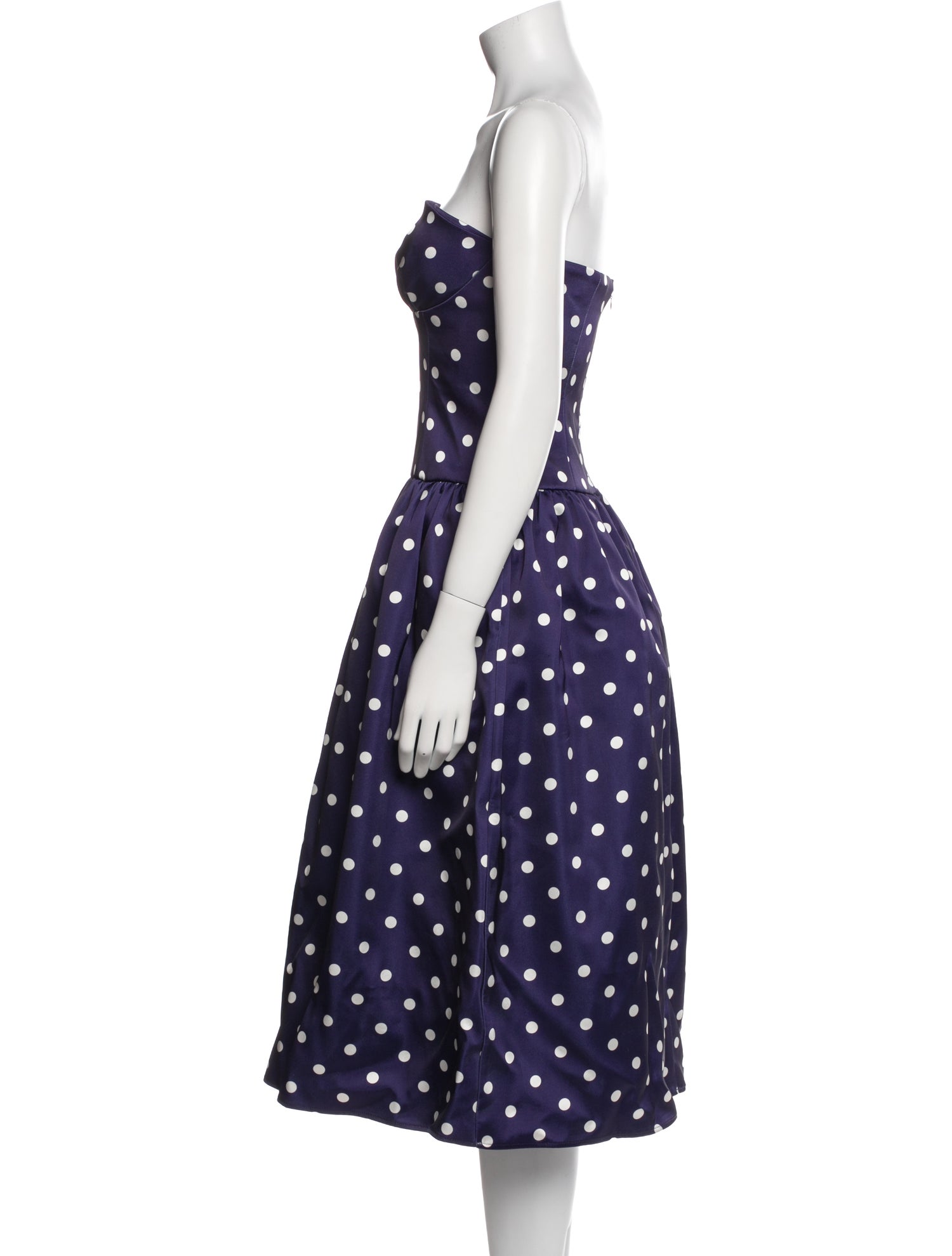Self-Portrait Polka Dot Print Knee-Length Dress w/ Tags