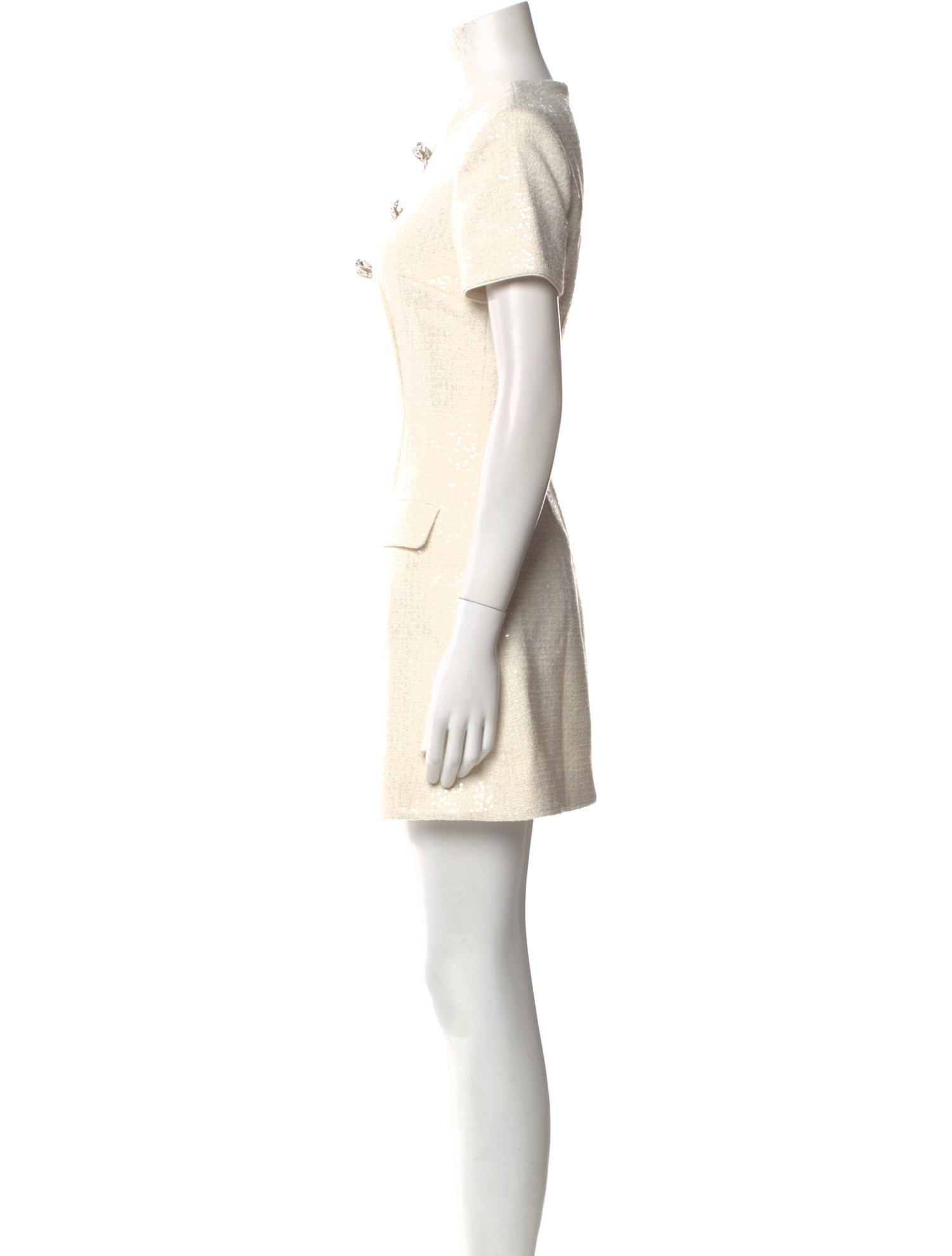 Self-Portrait Crew Neck Mini Dress