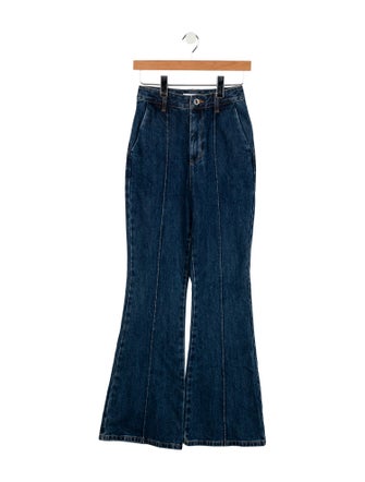 Self-Portrait High-Rise Wide Leg Jeans