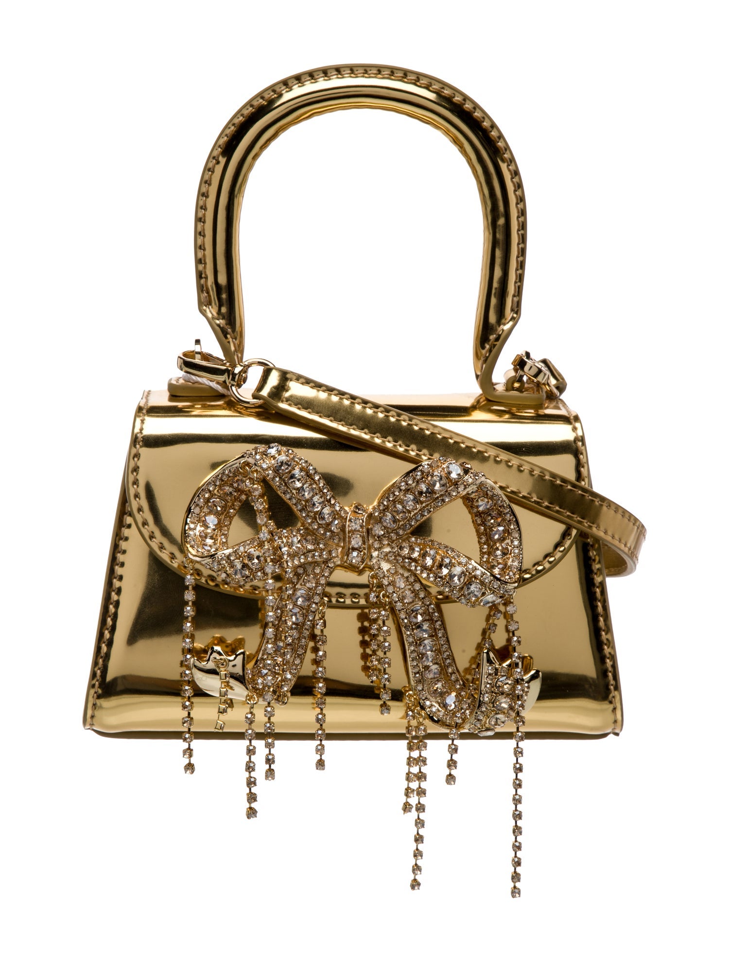 Self-Portrait Patent Leather Evening Bag