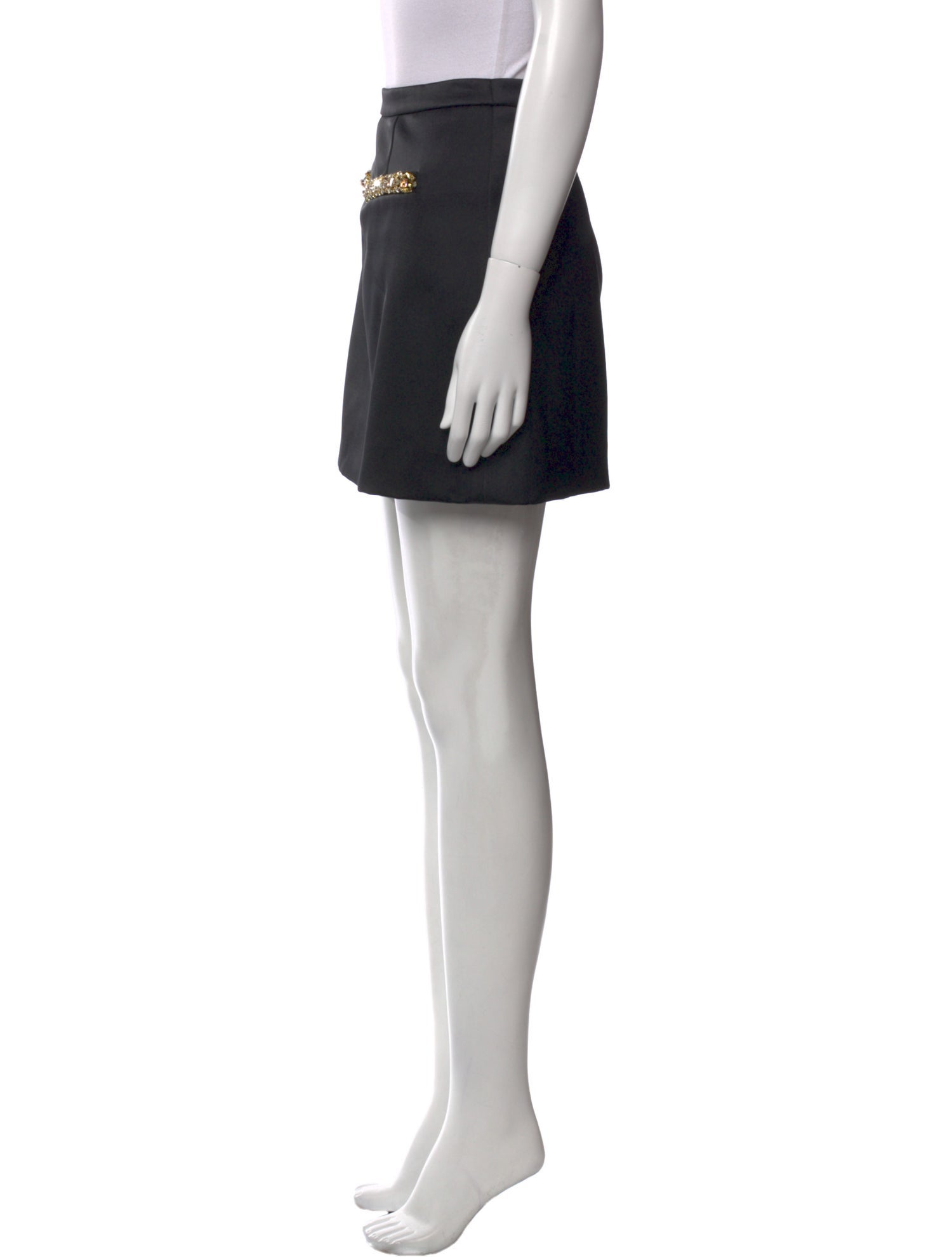 Self-Portrait Crystal Embellishments Mini Skirt