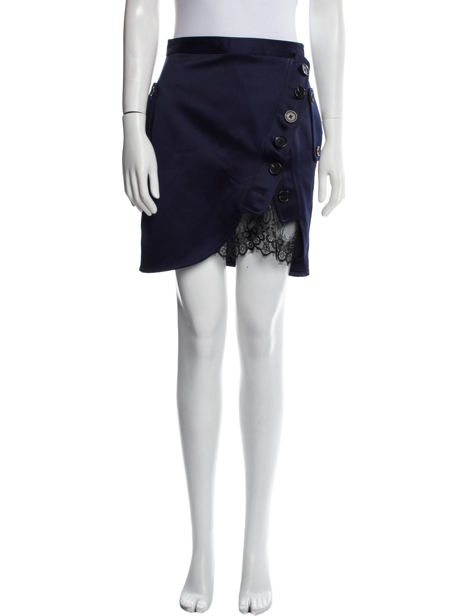 Self-Portrait Lace Trim Embellishment Mini Skirt