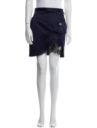 Self-Portrait Lace Trim Embellishment Mini Skirt