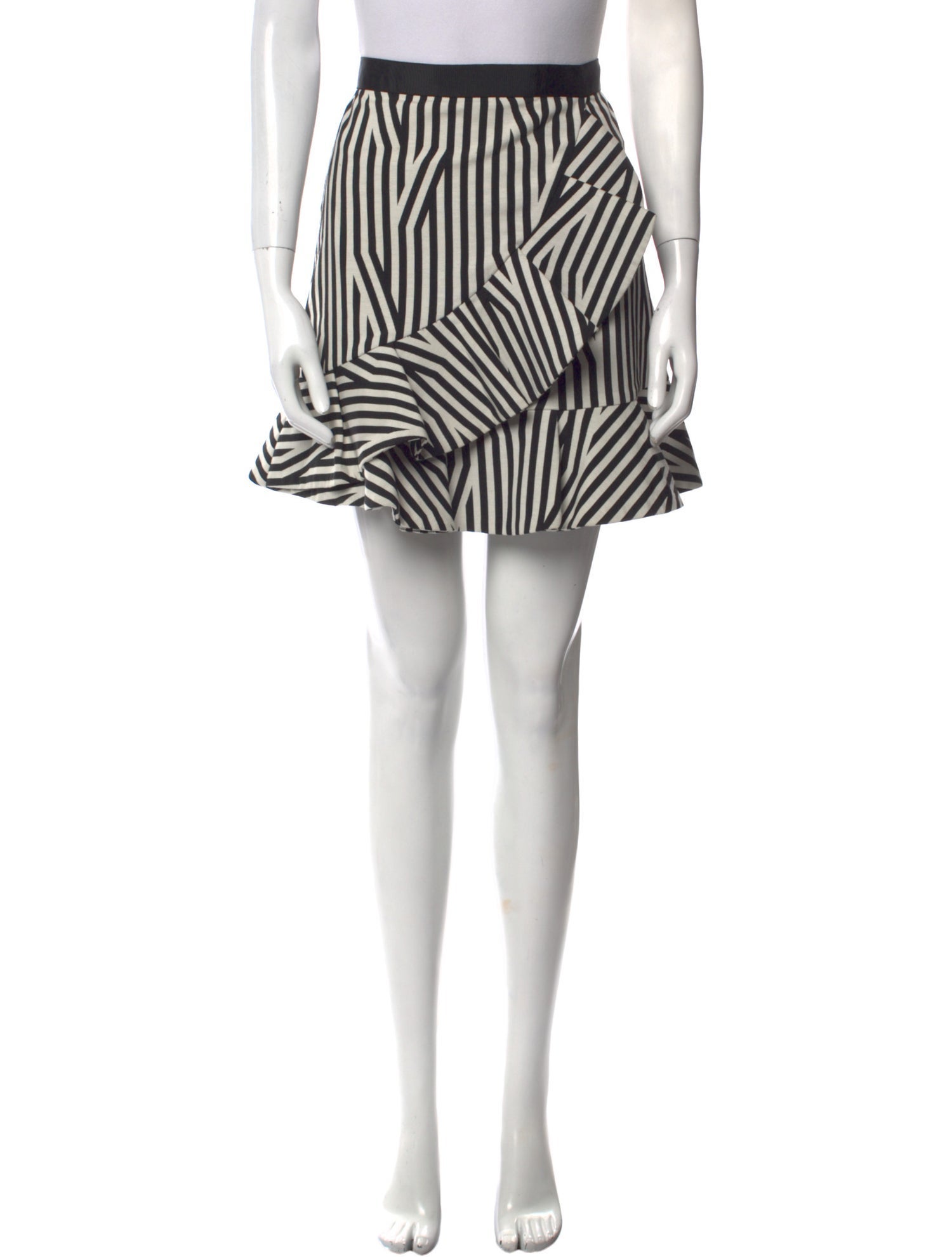 Self-Portrait Striped Mini Skirt