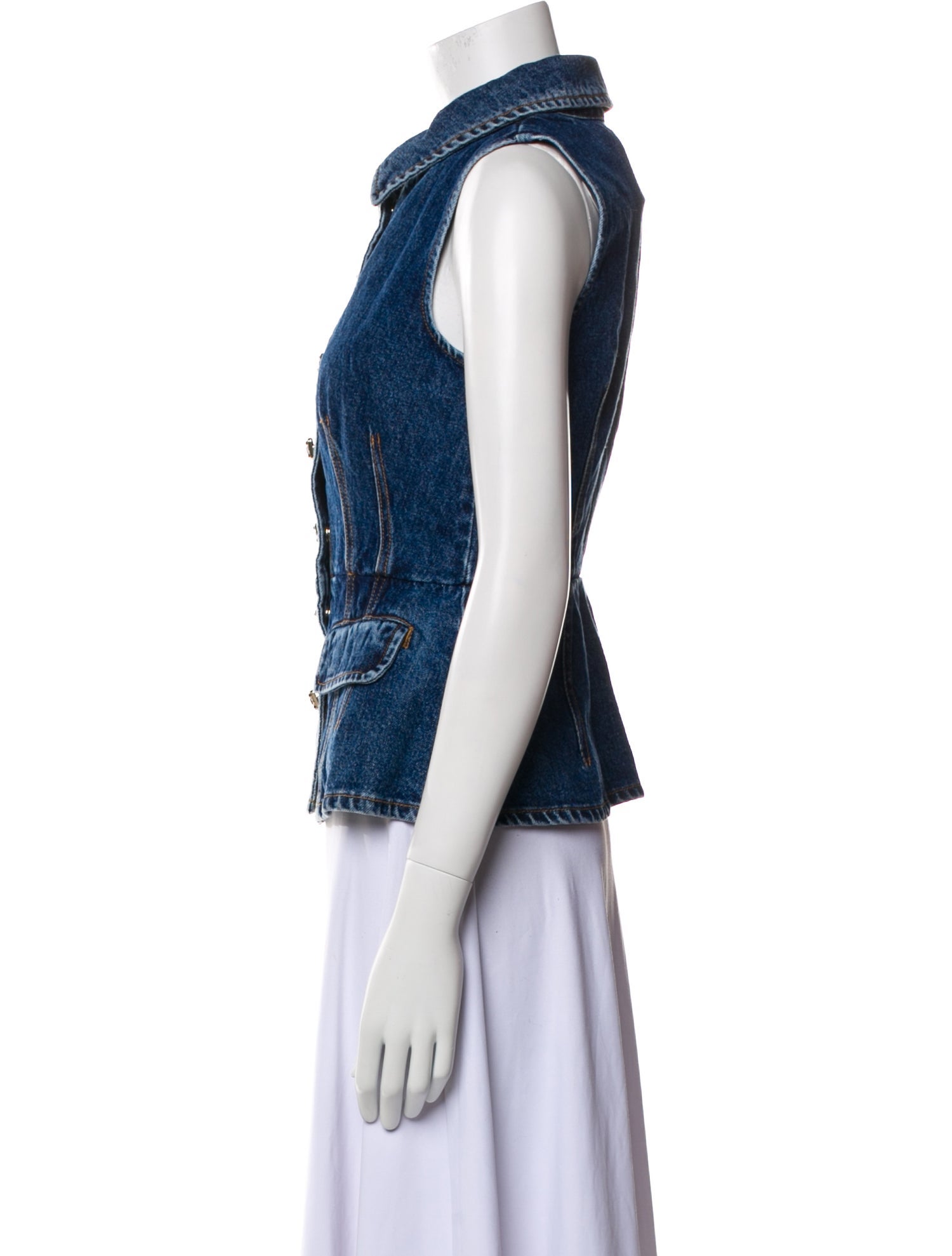 Self-Portrait Sleeveless Button-Up Top w/ Tags