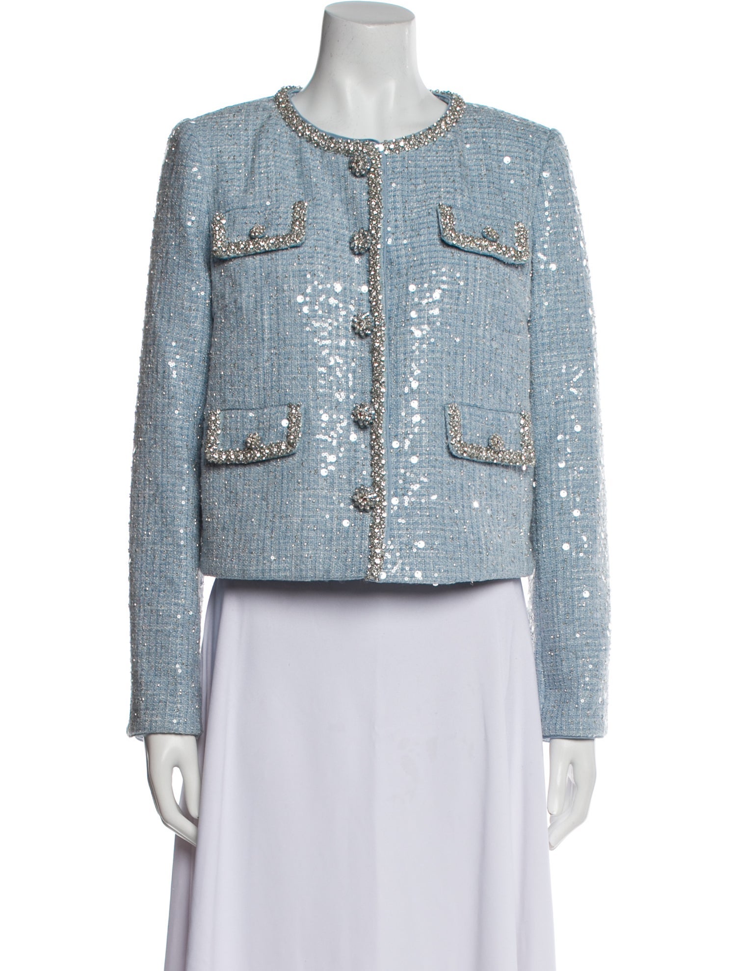 Self-Portrait Tweed Pattern Evening Jacket