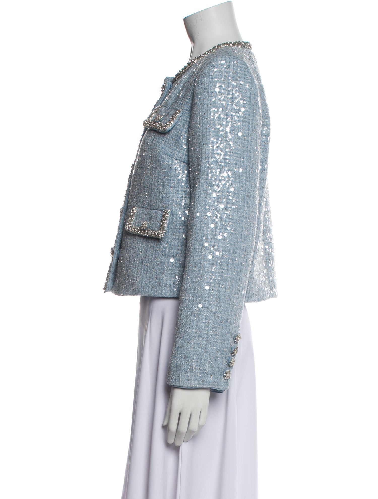 Self-Portrait Tweed Pattern Evening Jacket