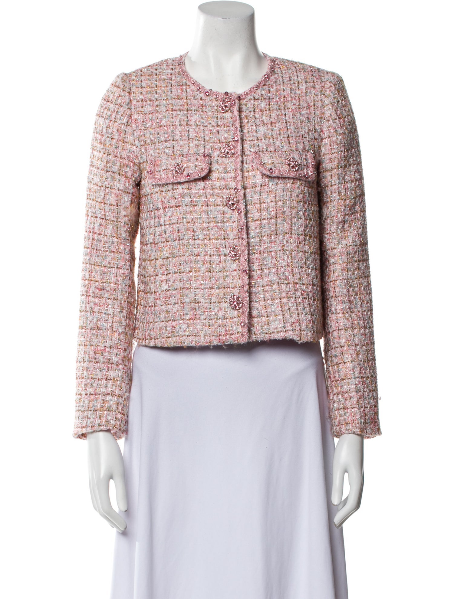 Self-Portrait Tweed Pattern Evening Jacket