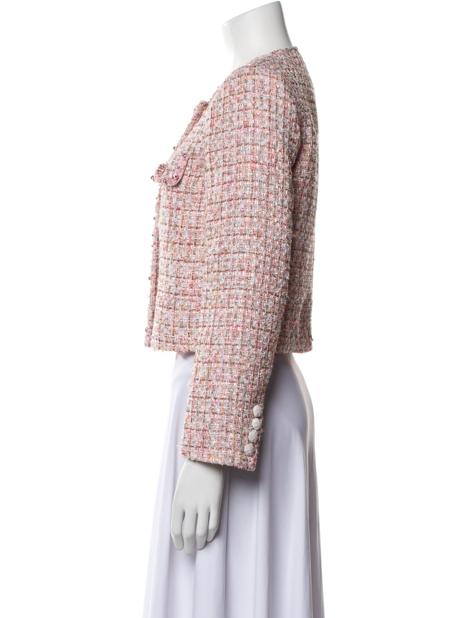 Self-Portrait Tweed Pattern Evening Jacket