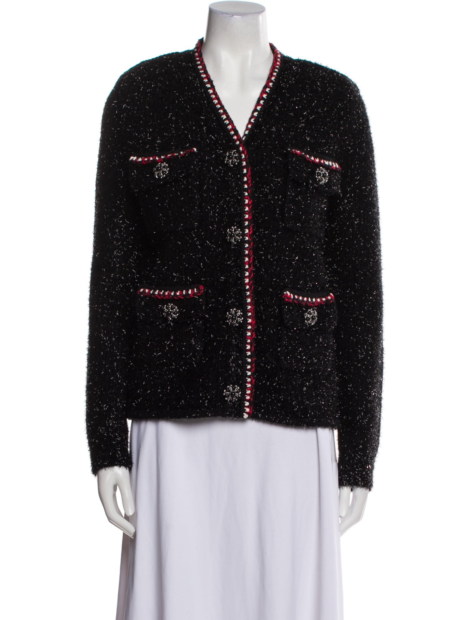 Self-Portrait Tweed Pattern Jacket