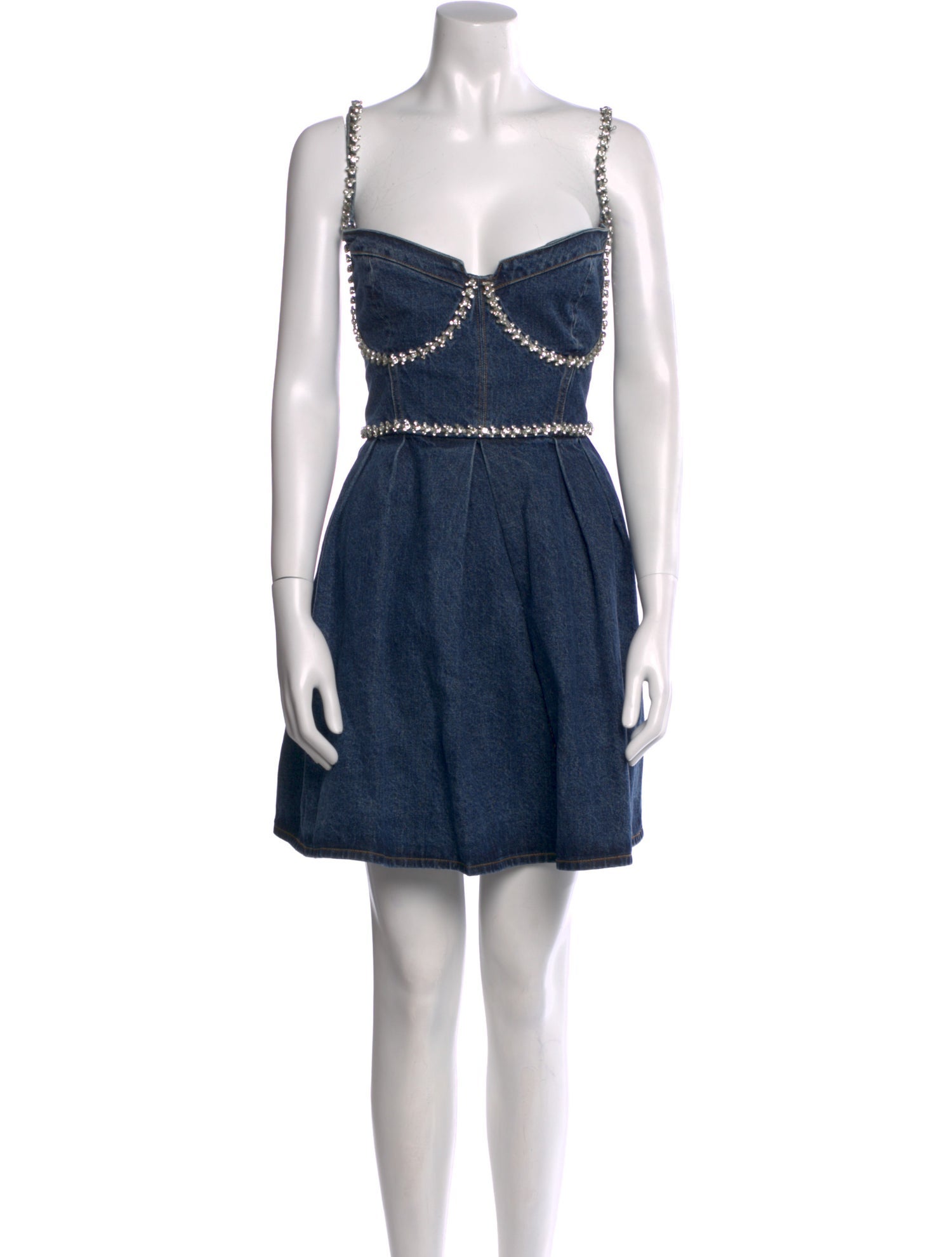 Self-Portrait V-Neck Mini Dress