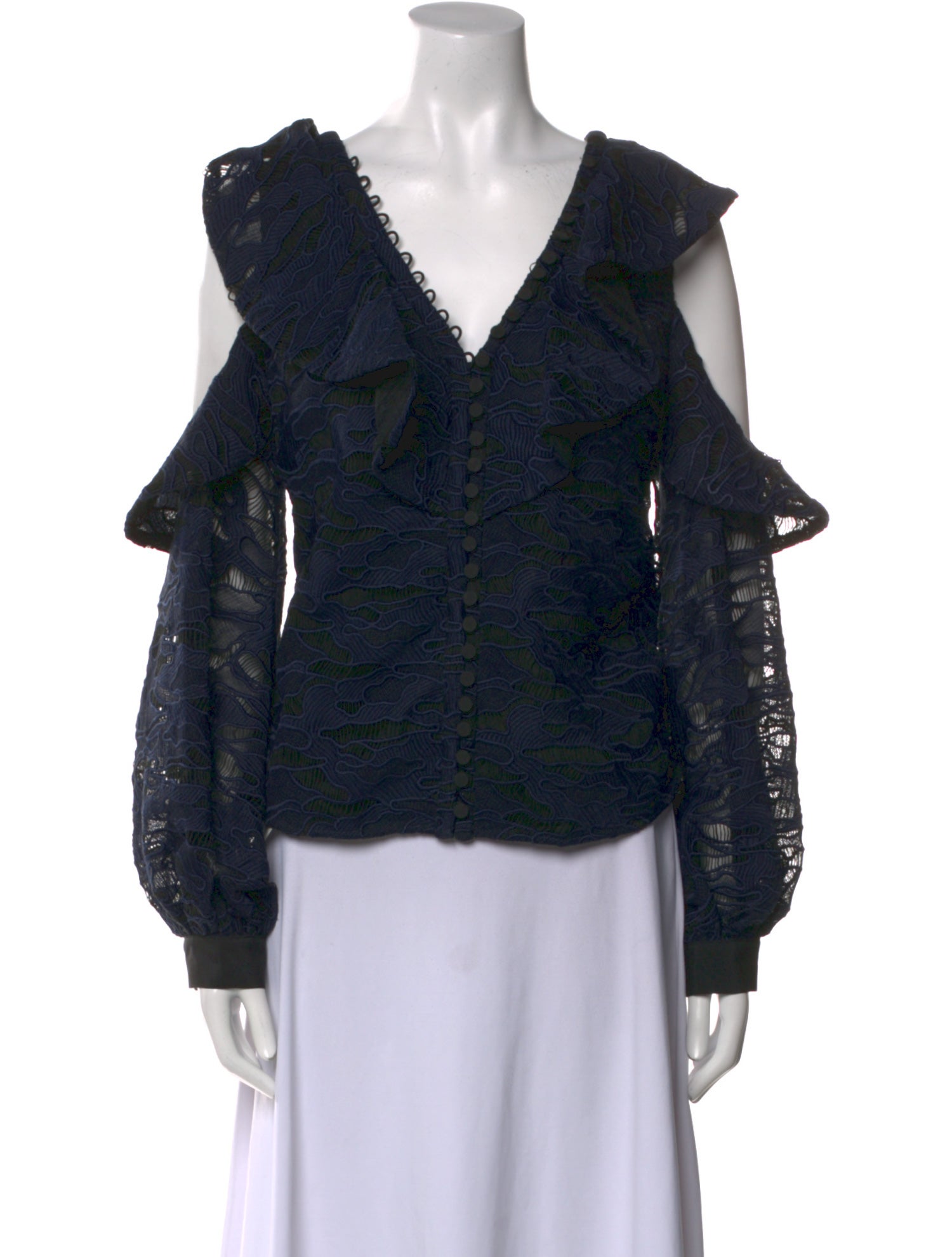 Self-Portrait Lace Floral Print Blouse