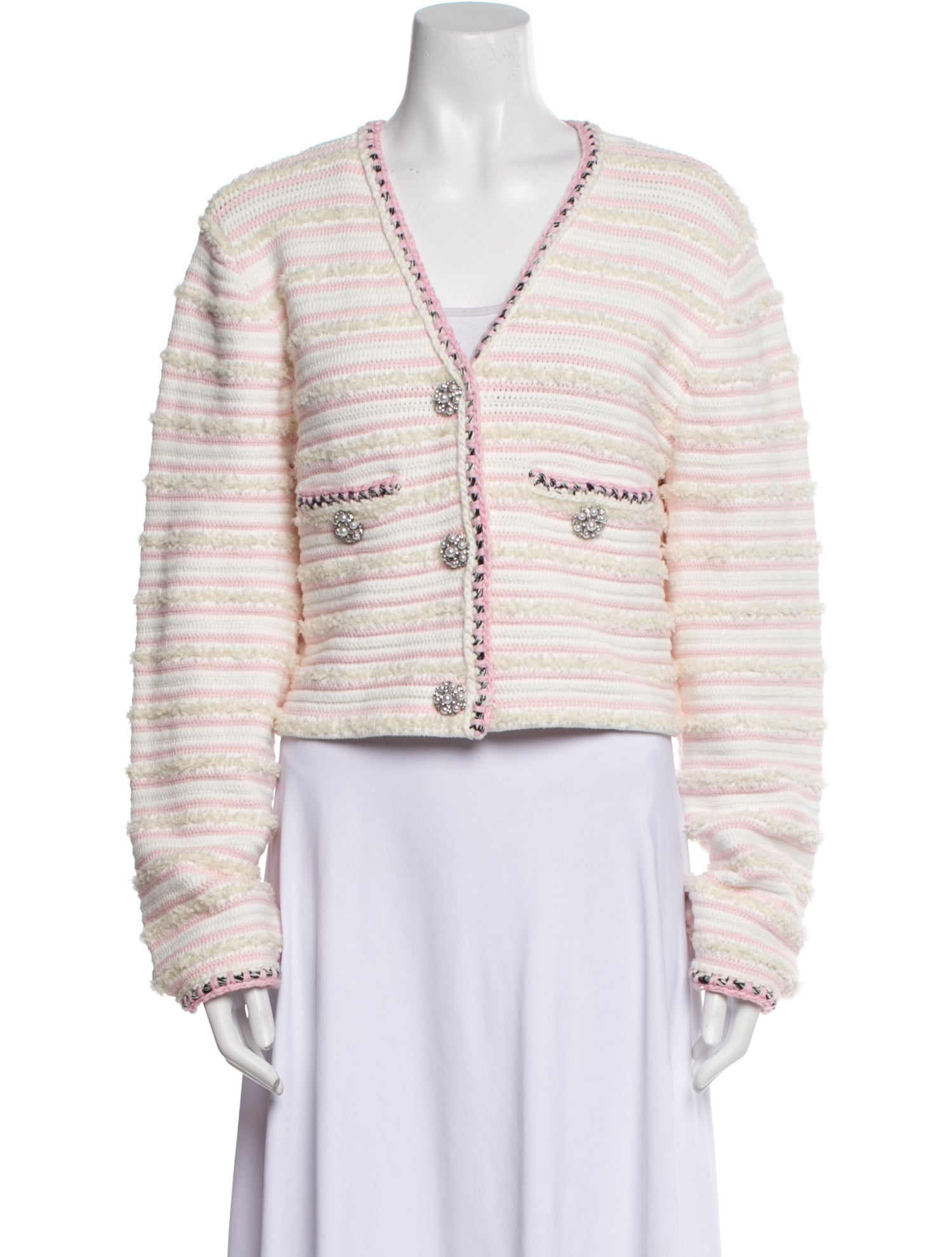 Self-Portrait Striped Evening Jacket