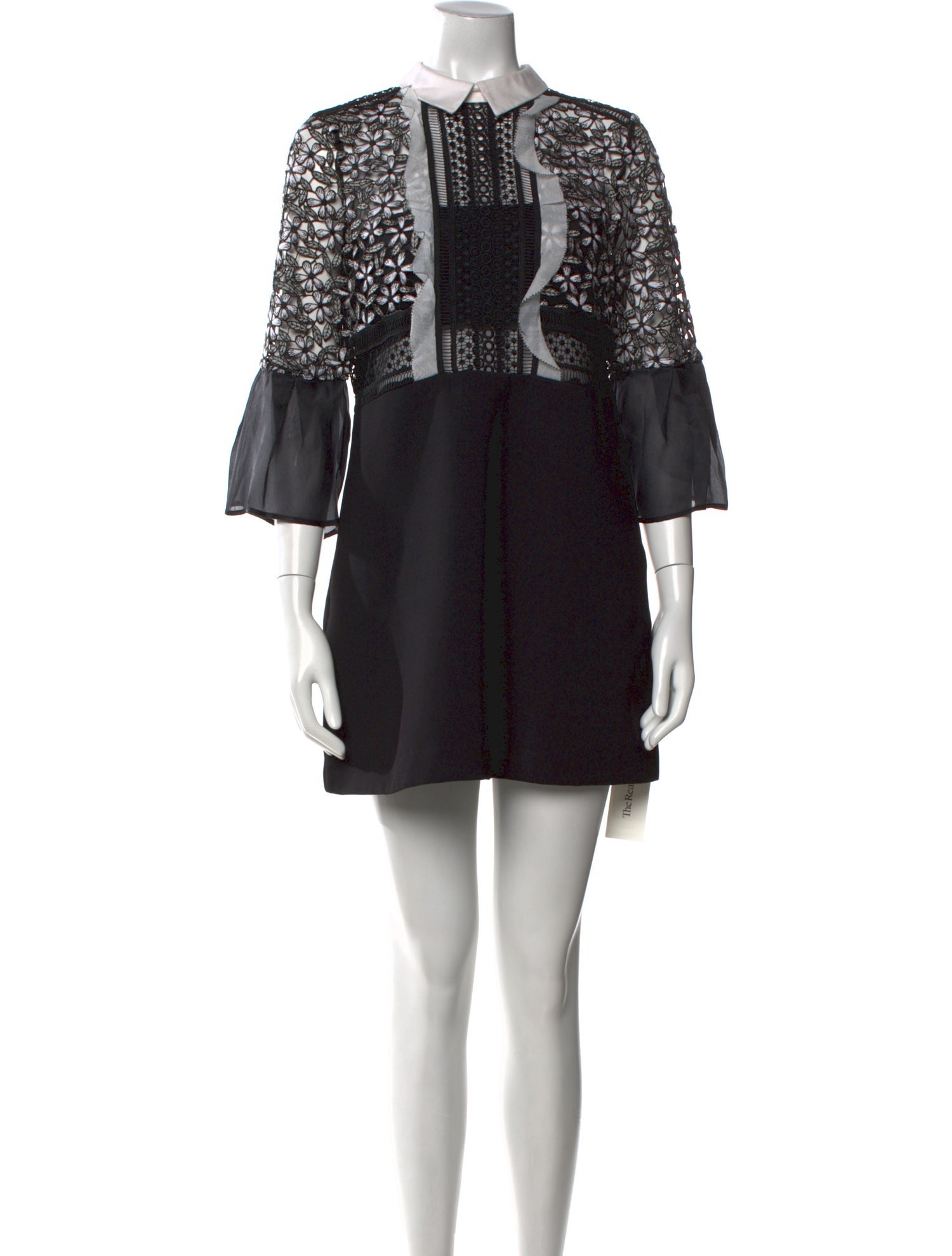 Self-Portrait Lace Pattern Mini Dress