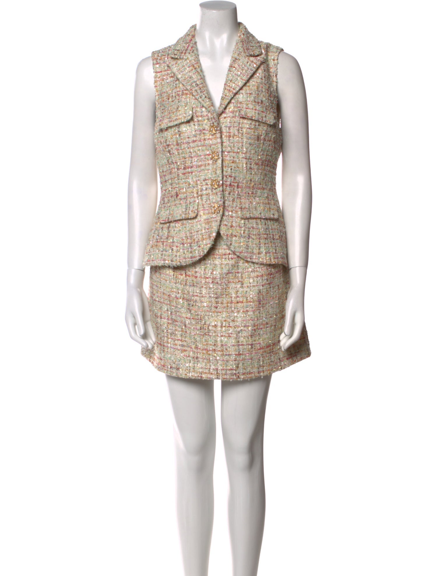 Self-Portrait Tweed Mini Dress