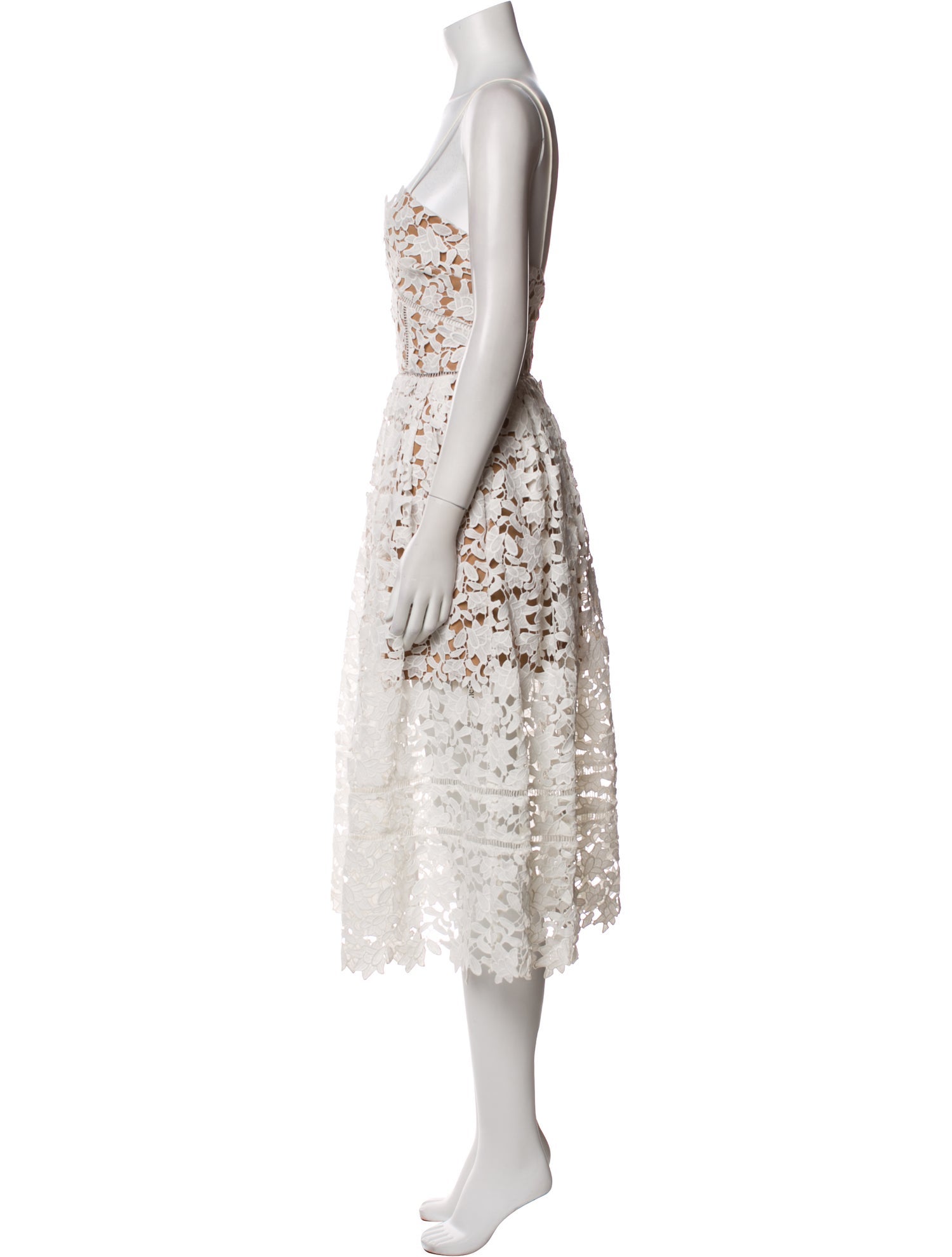 Self-Portrait Lace Pattern Mini Dress