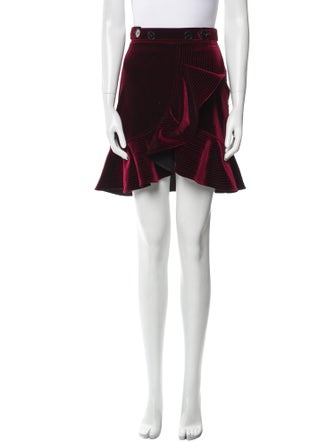 Self-Portrait Ruffle Embellishment Mini Skirt